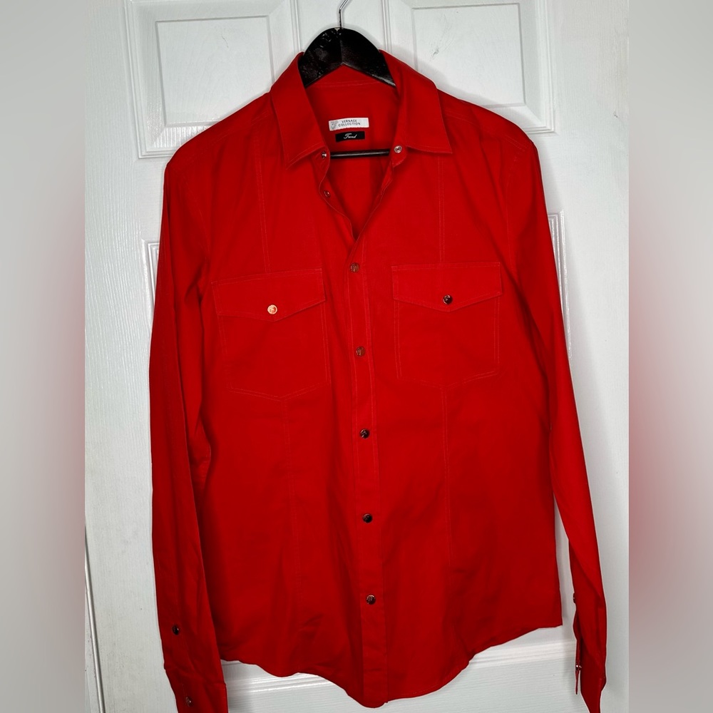 Versace Collection Red fitted  Dress shirt